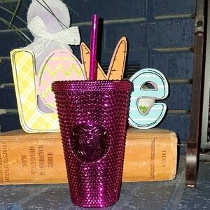 Starbucks Fuchsia Rhinestone Tumbler